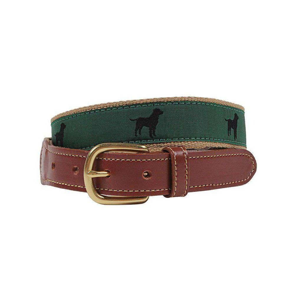 Leather Man Ltd Kids Belt 24 Buster the Black Lab Dog Ribbon Top Grain Leather